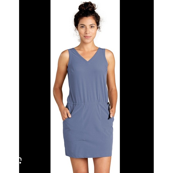 Toad&Co Dresses & Skirts - Toad & Co Liv Mini Athleisure Dress Women Medium Blue Outdoor Hiking Camping